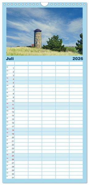 Produktbild: Familienplaner 2026 - Zeeland - Wasser, Sand und Meer mit 5 Spalten (Wandkalender, 21 x 45 cm) CALVENDO