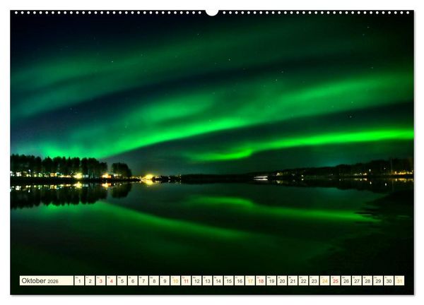 Produktbild: Sternenhimmel im magischen Licht - Polarlicht und Milchstra&szlig;e (Wandkalender 2026 DIN A2 quer), CALVENDO Monatskalender