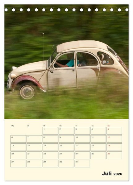 Produktbild: Citro&euml;n 2CV - Lebensart Ente (Tischkalender 2026 DIN A5 hoch), CALVENDO Monatskalender
