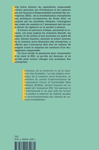 Produktbild: Une br&egrave;ve histoire du capitalisme responsable