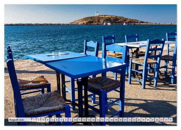 Produktbild: Die Insel Naxos - Ein Traum in blau und wei&szlig; (Wandkalender 2026 DIN A3 quer), CALVENDO Monatskalender