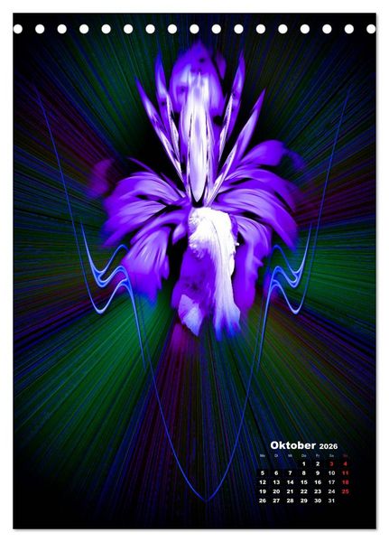 Produktbild: Bl&uuml;hende Fantasie - Digitalkunst (Tischkalender 2026 DIN A5 hoch), CALVENDO Monatskalender