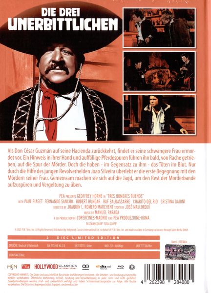 Produktbild: Die drei Unerbittlichen - Mediabook - Cover C - Limited Edition (Blu-ray+DVD)