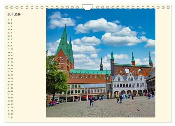 Produktbild: L&uuml;beck, Stadt auf der Insel (Wandkalender 2026 DIN A4 quer), CALVENDO Monatskalender