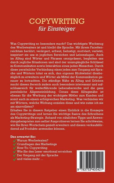 Produktbild: Copywriting f&uuml;r Einsteiger: Wie Sie mit effektiven Werbetexten emotional Verkaufen