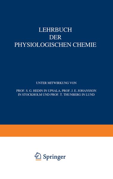 Produktbild: Lehrbuch der Physiologischen Chemie