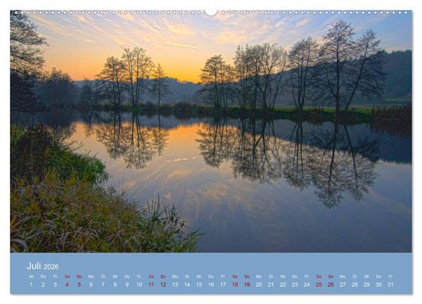 Produktbild: Das Jahr an der Naab zwischen Burglengenfeld und Kallm&uuml;nz (hochwertiger Premium Wandkalender 2026 DIN A2 quer), Kunstdruck in Hochglanz