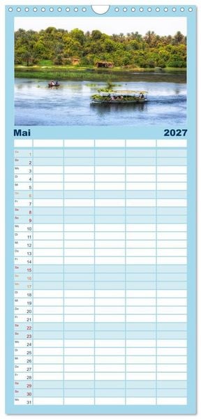 Produktbild: Familienplaner 2027 - &Auml;gypten mit 5 Spalten (Wandkalender, 21 x 45 cm) CALVENDO