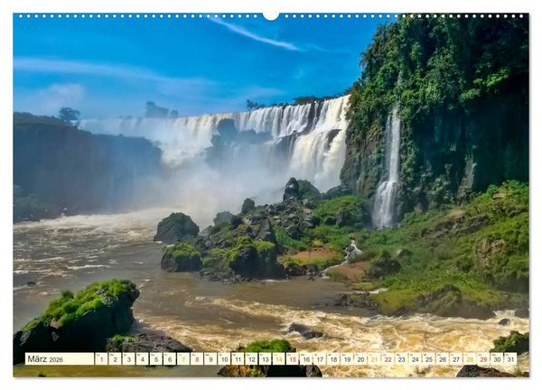 Produktbild: Iguazu Wasserf&auml;lle - S&uuml;damerika (hochwertiger Premium Wandkalender 2026 DIN A2 quer), Kunstdruck in Hochglanz