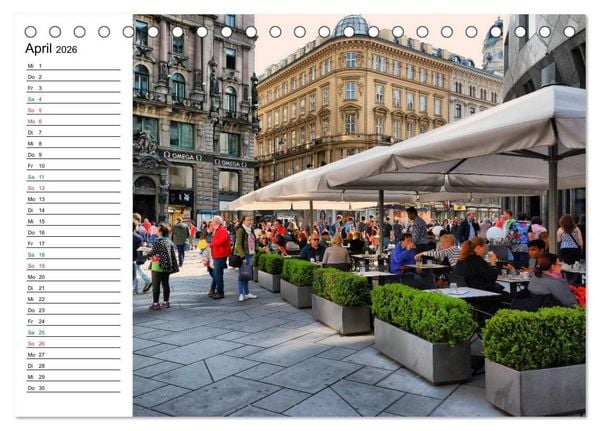 Produktbild: Wien - Haupstadt mit Charme (Tischkalender 2026 DIN A5 quer), CALVENDO Monatskalender