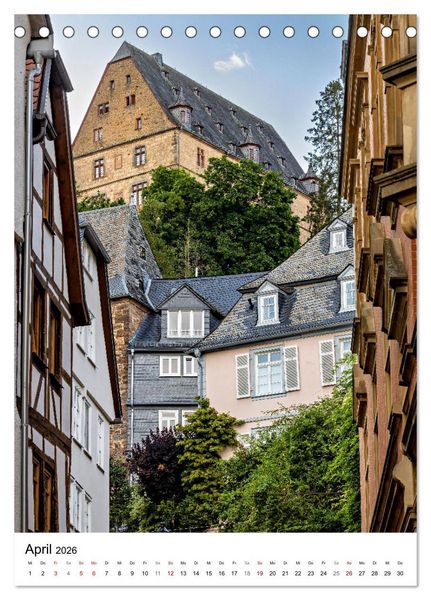 Marburg - Die Perle an der Lahn (Tischkalender 2026 DIN A5 hoch), CALVENDO Monatskalender