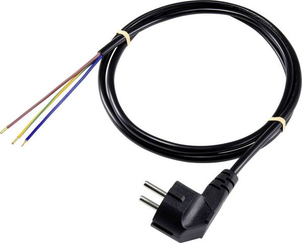 Produktbild: Sygonix SY-5043466 Strom Anschlusskabel Schwarz 5.00m