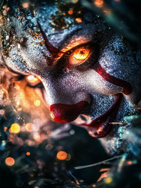 Produktbild: CALVENDO Puzzle Der Clown kam nur nachts, wenn das Kinderzimmer dunkel war | 1000 Teile Lege-Gr&ouml;&szlig;e 64x48cm Foto-Puzzle f&uuml;r gl&uuml;ckliche Stunden