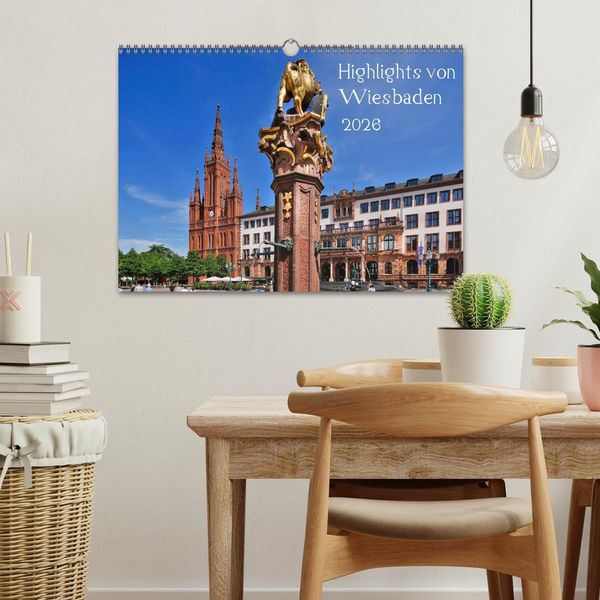 Produktbild: Highlights von Wiesbaden (Wandkalender 2026 DIN A3 quer), CALVENDO Monatskalender