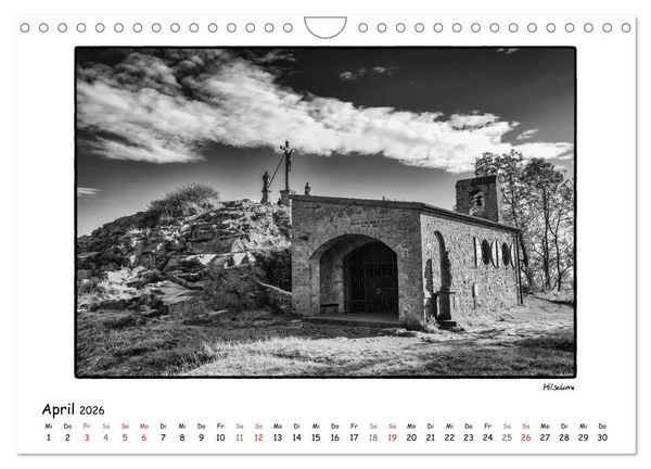 Produktbild: RH&Ouml;N SCHWARZ-WEISS (Wandkalender 2026 DIN A4 quer), CALVENDO Monatskalender