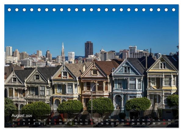 Produktbild: San Francisco Impressionen Tag und Nacht (Tischkalender 2026 DIN A5 quer), CALVENDO Monatskalender
