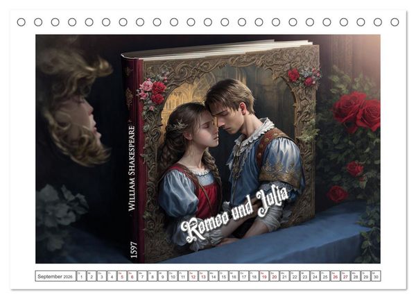 Produktbild: Coversch&auml;tze der Weltliteratur (Tischkalender 2026 DIN A5 quer), CALVENDO Monatskalender