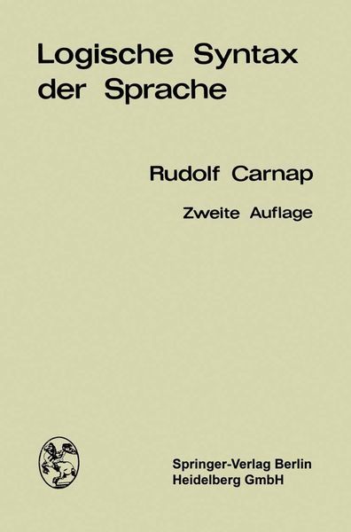Produktbild: Logische Syntax der Sprache