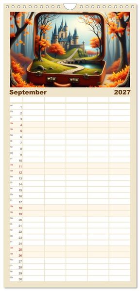 Produktbild: Familienplaner 2027 - Leben in einer Box mit 5 Spalten (Wandkalender, 21 x 45 cm) CALVENDO