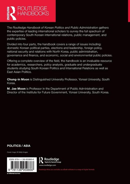 Produktbild: Routledge Handbook of Korean Politics and Public Administration