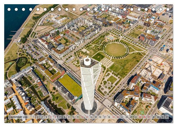 Produktbild: Malm&ouml; von oben (Tischkalender 2026 DIN A5 quer), CALVENDO Monatskalender