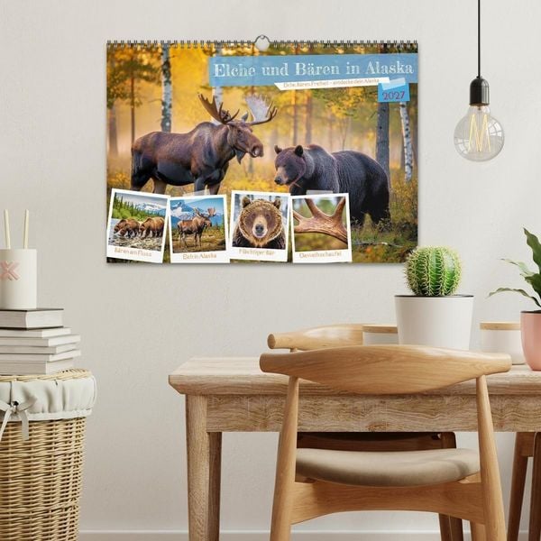 Produktbild: Elche und B&auml;ren in Alaska (Wandkalender 2027 DIN A3 quer), CALVENDO Monatskalender