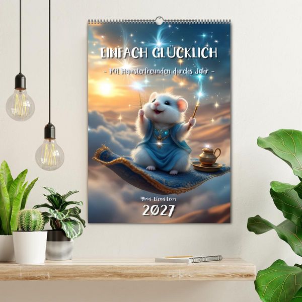 Produktbild: Einfach gl&uuml;cklich. Mit Hamsterfreunden durchs Jahr (Wandkalender 2027 DIN A2 hoch), CALVENDO Monatskalender