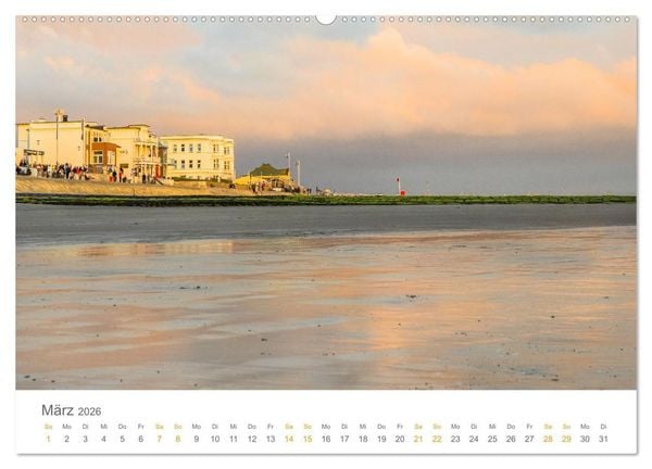 Produktbild: Norderney Sehnsuchtskalender (Wandkalender 2026 DIN A2 quer), CALVENDO Monatskalender