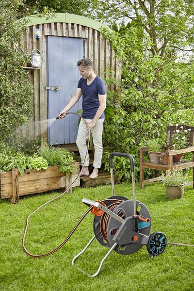 Produktbild: GARDENA 18520-20 Schlauchwagen CleverRoll L Easy Schlauchwagen 1 St. Grau, T&uuml;rkis, Orange