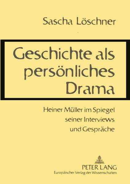 Produktbild: Geschichte als pers&ouml;nliches Drama