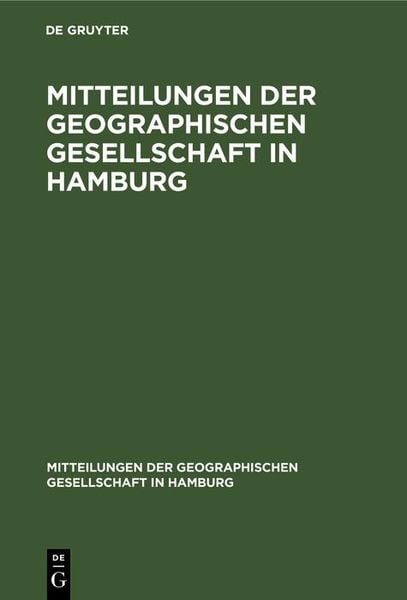 Produktbild: Mitteilungen der Geographischen Gesellschaft in Hamburg