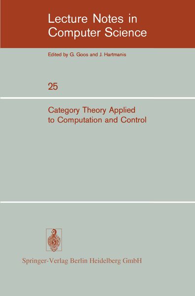 Produktbild: Category Theory Applied to Computation and Control