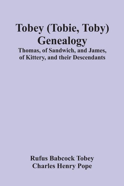 Produktbild: Tobey (Tobie, Toby) Genealogy