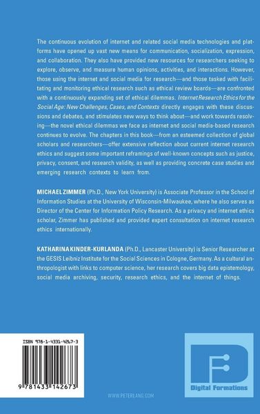 Produktbild: Internet Research Ethics for the Social Age