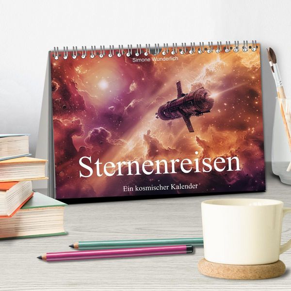 Produktbild: Sternenreisen - Ein kosmischer Kalender (Tischkalender 2026 DIN A5 quer), CALVENDO Monatskalender