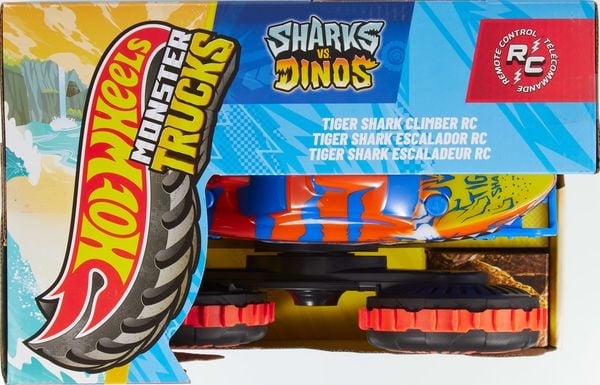 Produktbild: Hot Wheels Monster Trucks Tiger Shark Climber RC-Fahrzeug, batteriebetriebener