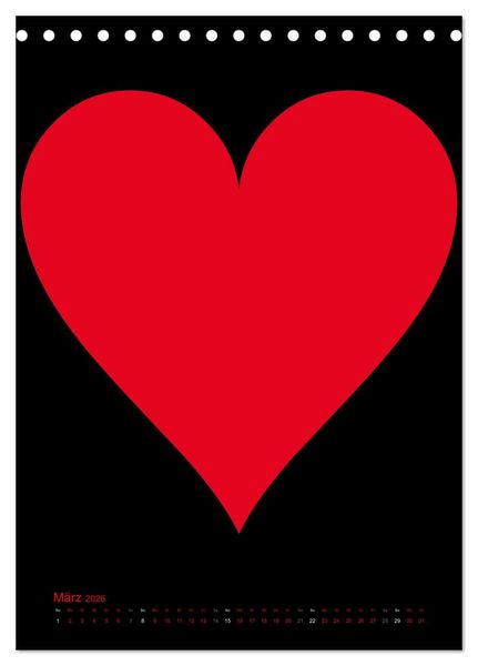 Produktbild: Foto- und Bastelkalender "LIEBE" in der Farbe Schwarz (Tischkalender 2026 DIN A5 hoch), CALVENDO Monatskalender