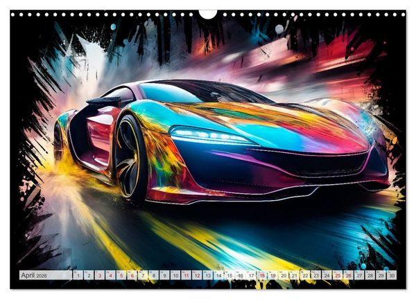 Produktbild: Coole KI-generierte SPORTWAGEN (Wandkalender 2026 DIN A3 quer), CALVENDO Monatskalender