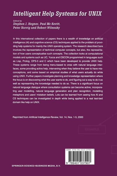 Produktbild: Intelligent Help Systems for UNIX