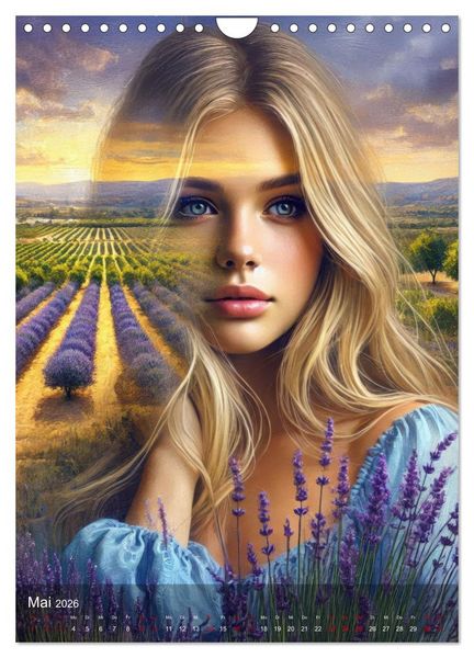 Produktbild: Feminine Facetten - Portraits in Doppelbelichtung (Wandkalender 2026 DIN A4 hoch), CALVENDO Monatskalender
