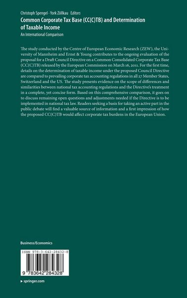Produktbild: Common Corporate Tax Base (CC(C)TB) and Determination of Taxable Income