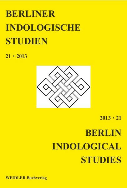 Produktbild: Berliner Indologische Studien, Band 21