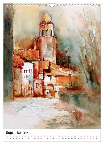 Produktbild: Aquarelle in Hochform (Wandkalender 2027 DIN A3 hoch), CALVENDO Monatskalender