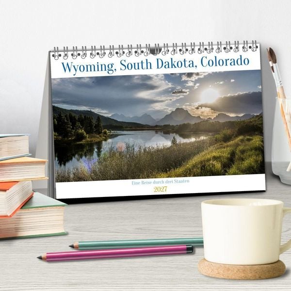 Produktbild: Wyoming, South Dakota Colorado (Tischkalender 2027 DIN A5 quer), CALVENDO Monatskalender