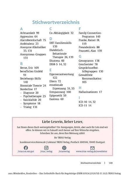 Produktbild: Borderline - Das Selbsthilfe-Buch f&uuml;r Angeh&ouml;rige