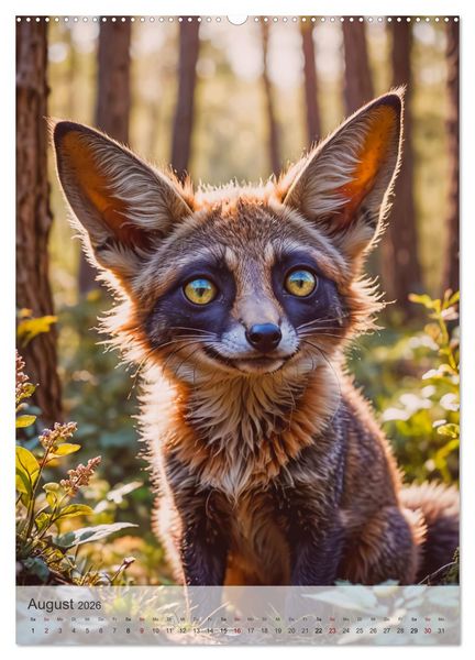 Produktbild: Wild und Knuffig &ndash; Knuddelsafari durch Afrika (Wandkalender 2026 DIN A2 hoch), CALVENDO Monatskalender