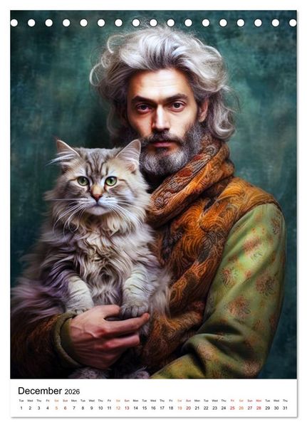 Produktbild: Meow and Forever (Desk Calendar 2026 DIN A5 portrait), CALVENDO 12 Month DeskCalendar