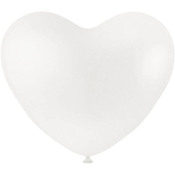 Produktbild: Creativ Company Ballons in Herzform, wei&szlig;e Herz Luftballon, 8 St&uuml;ck