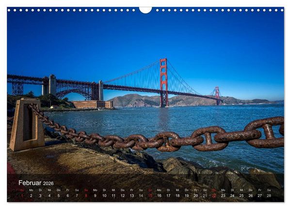 Produktbild: San Francisco Impressionen Tag und Nacht (Wandkalender 2026 DIN A3 quer), CALVENDO Monatskalender