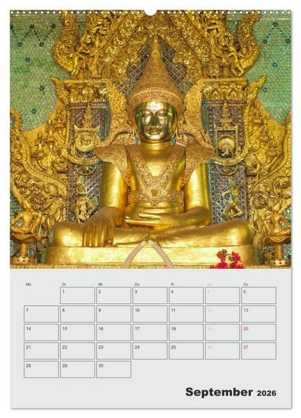 Produktbild: BUDDHA - Das sanfte L&auml;cheln (hochwertiger Premium Wandkalender 2026 DIN A2 hoch), Kunstdruck in Hochglanz